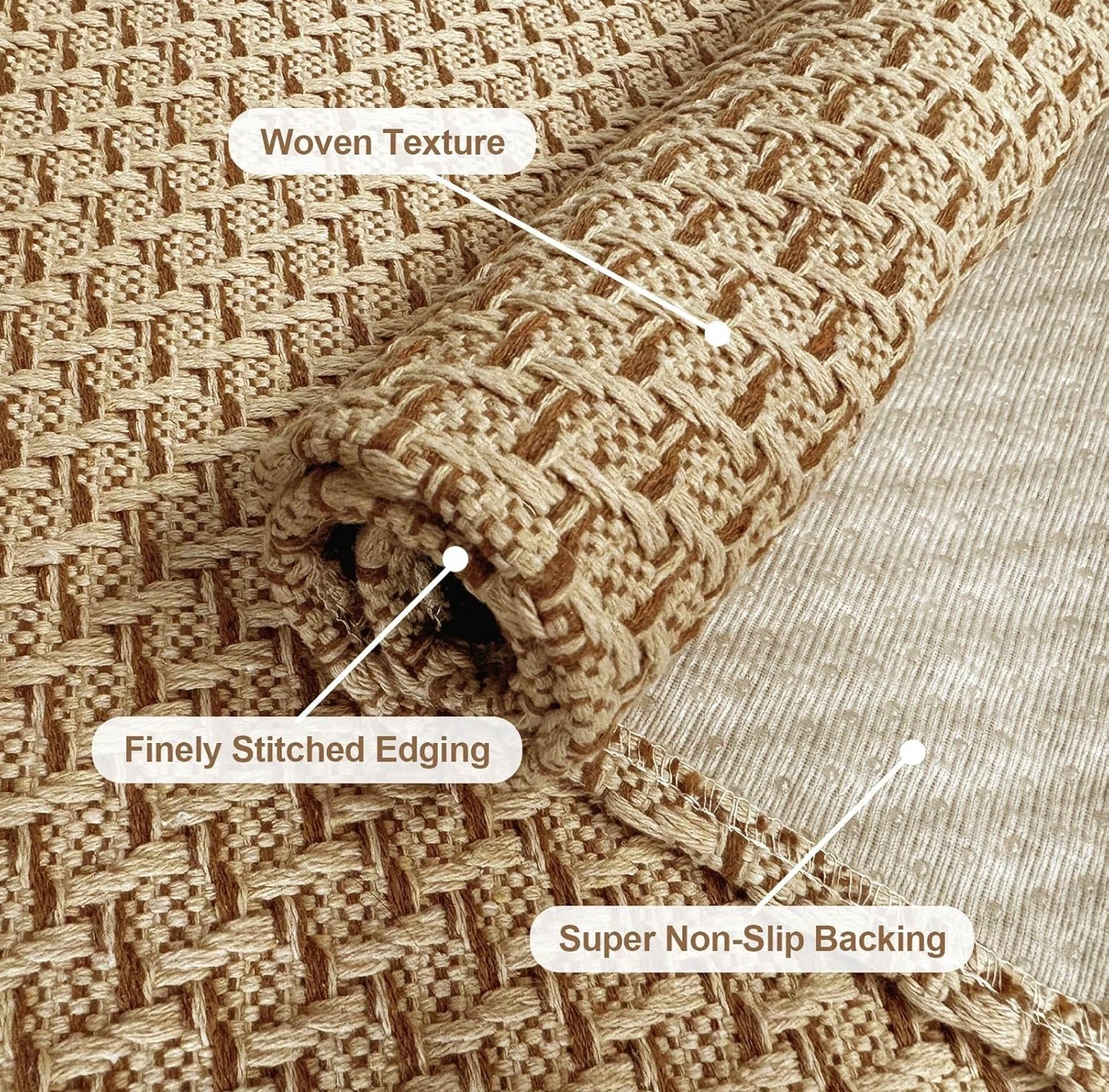Braided Rug Faux Jute Living Room Rug 5' x 7' - photo 3