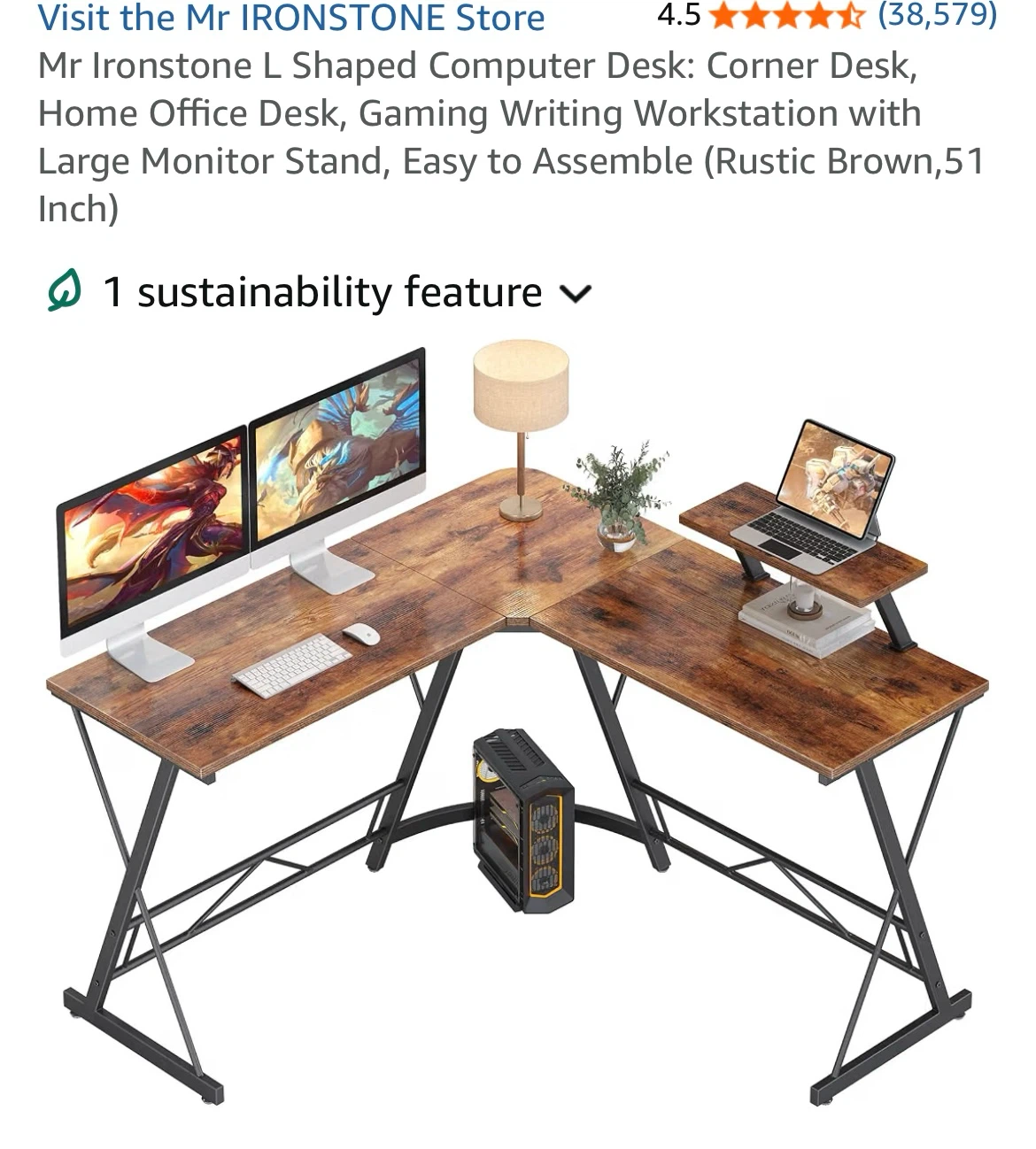 L Shaped Computer Desk - photo 2