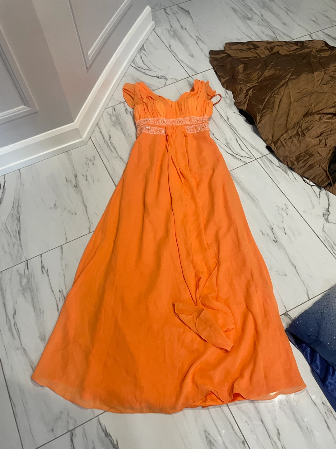 Orange Flowy Maxi Dress - photo 2