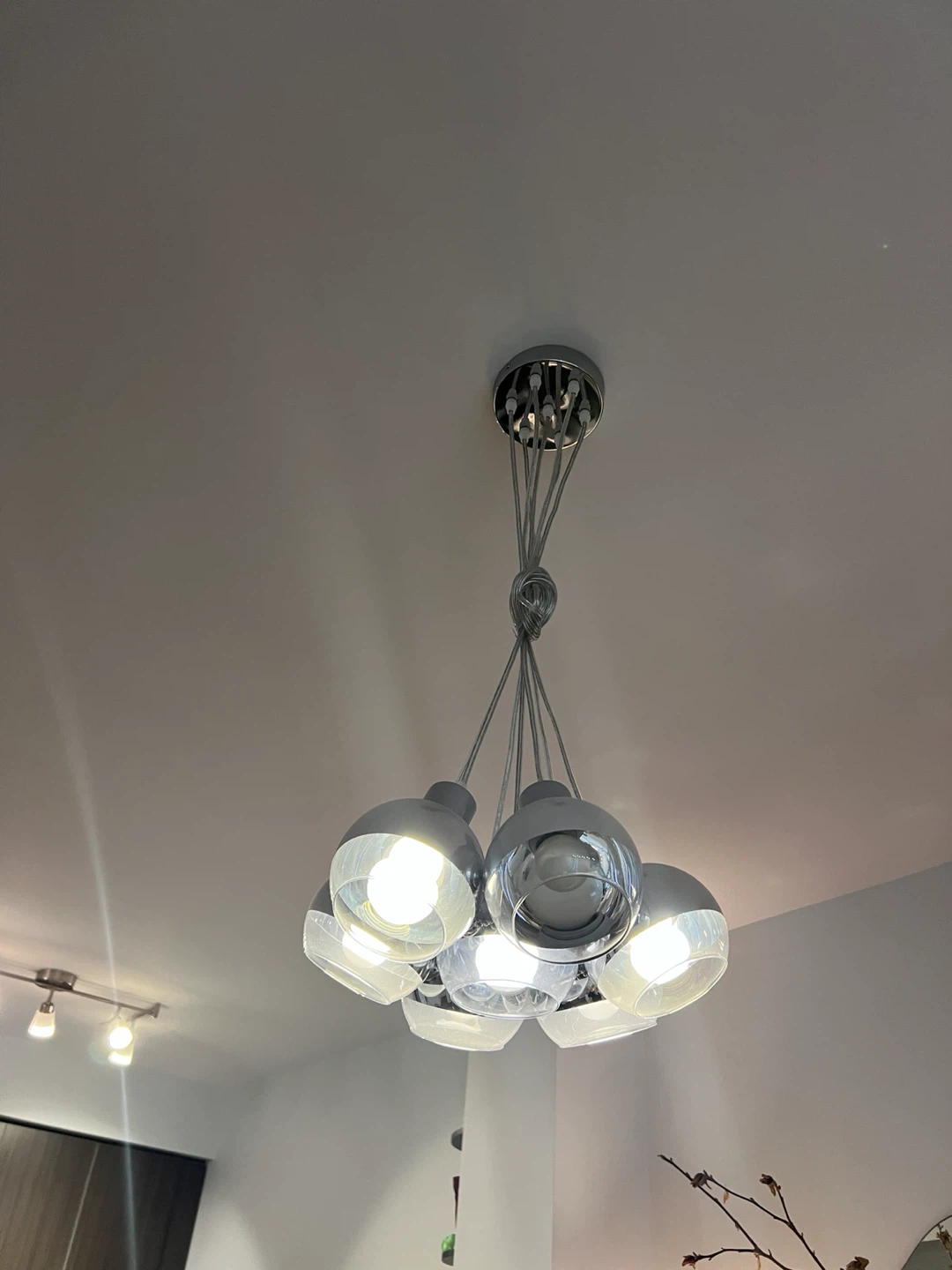 Modern Chandelier Chrome Light Fixture