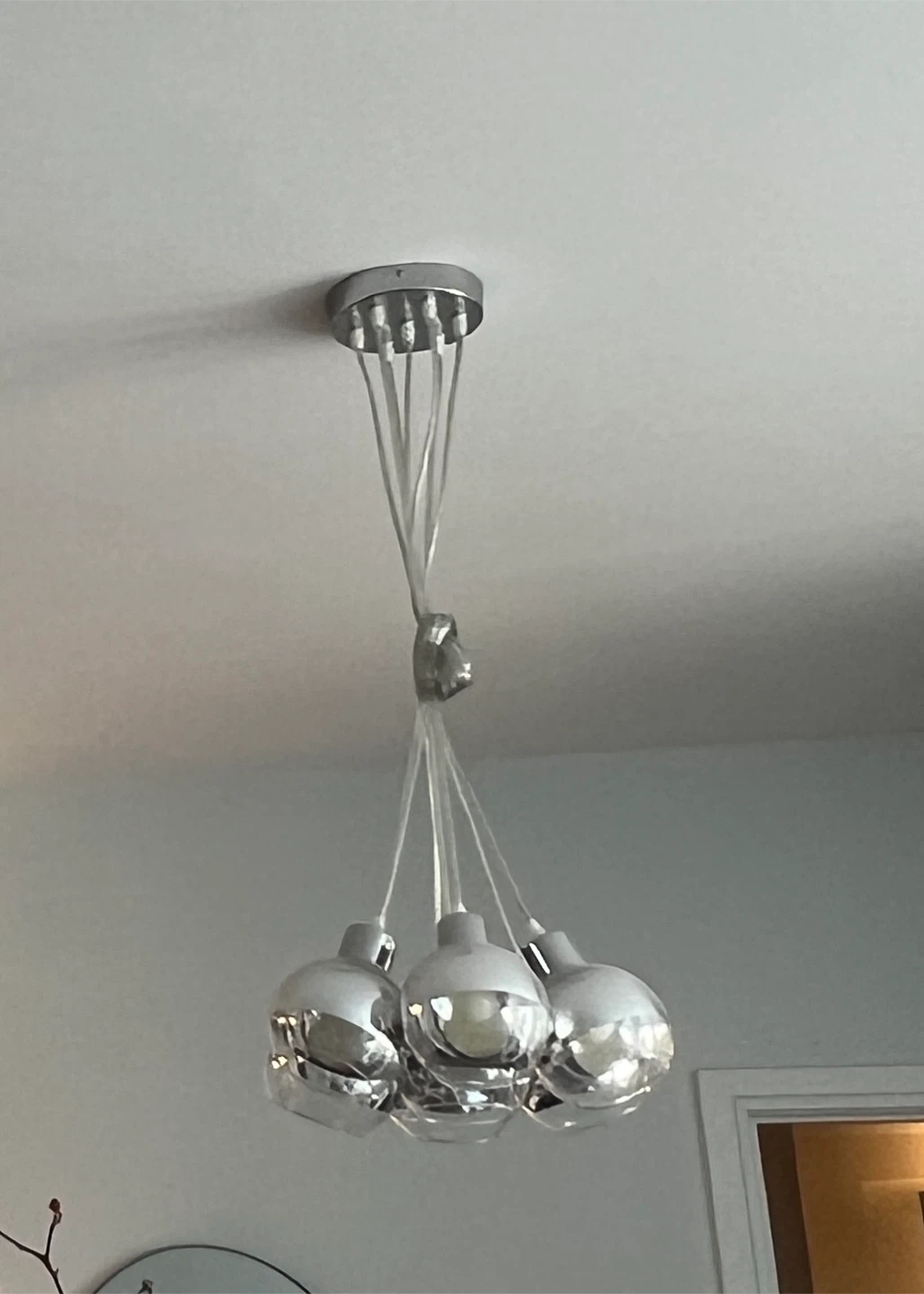 Modern Chandelier Chrome Light Fixture - photo 3