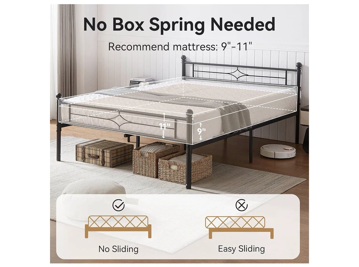 Decorative Metal Bedframe: Full Size