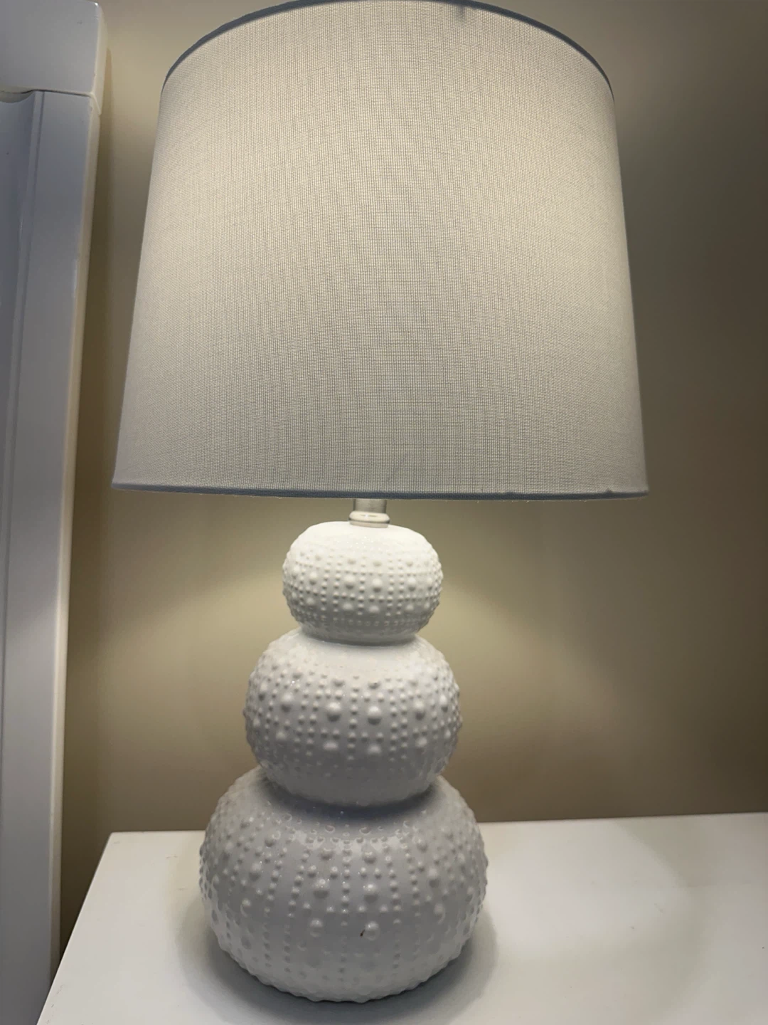 White Stacked Orb Lamp