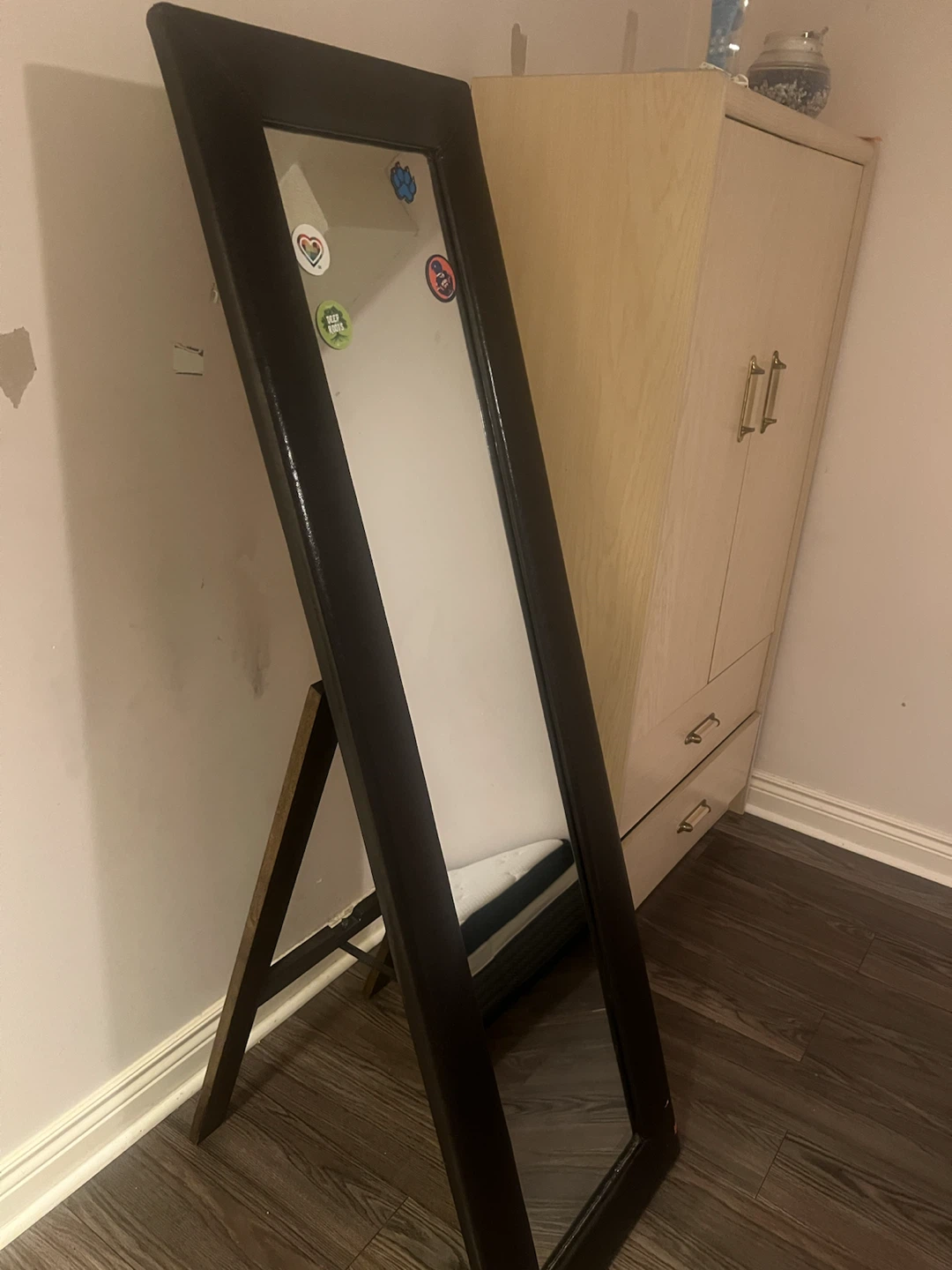 Full Length Standing Mirror with Black Frame - photo 2