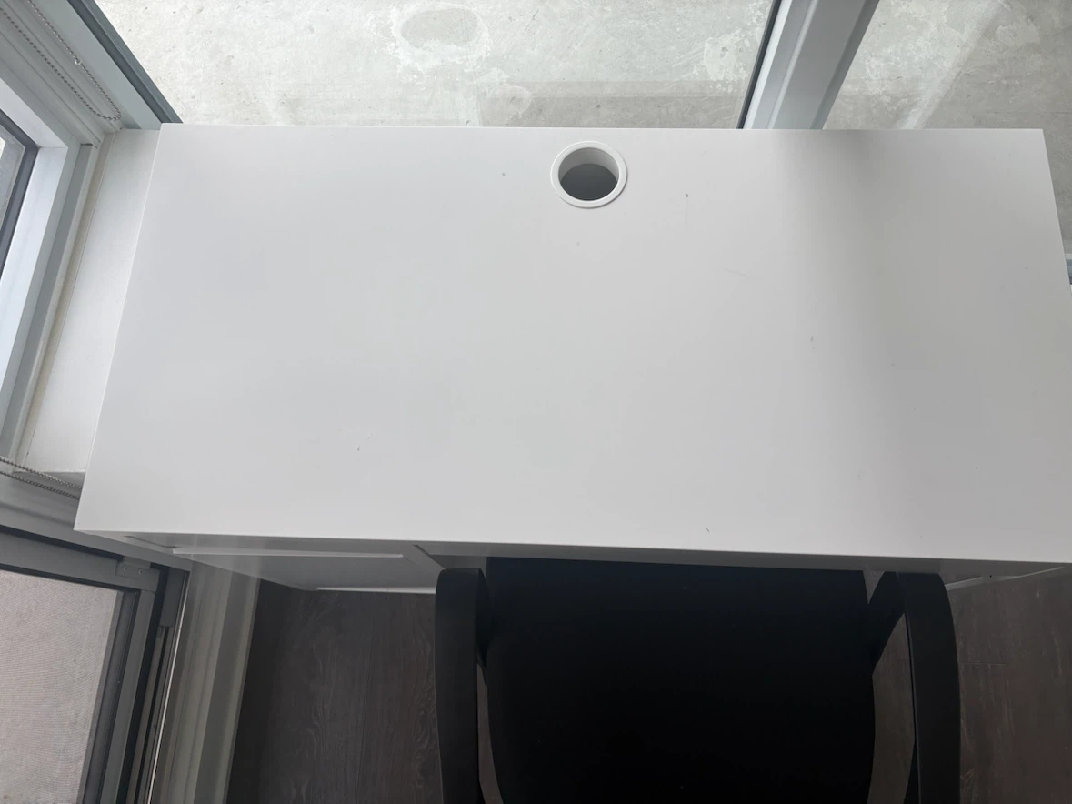 White Desk with Drawer - photo 2