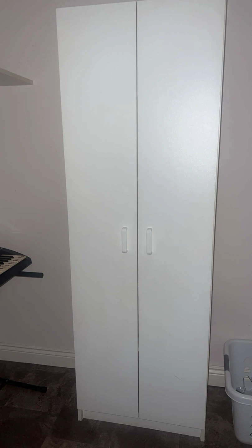 White Two-Door Storage Cabinet