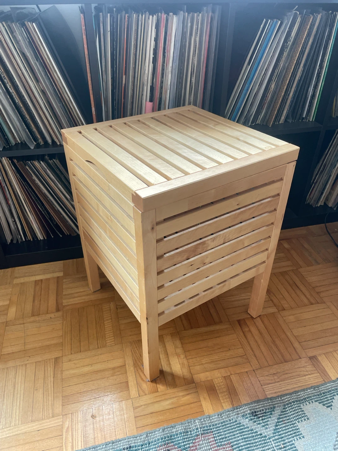 Wooden Storage Cube with Lid