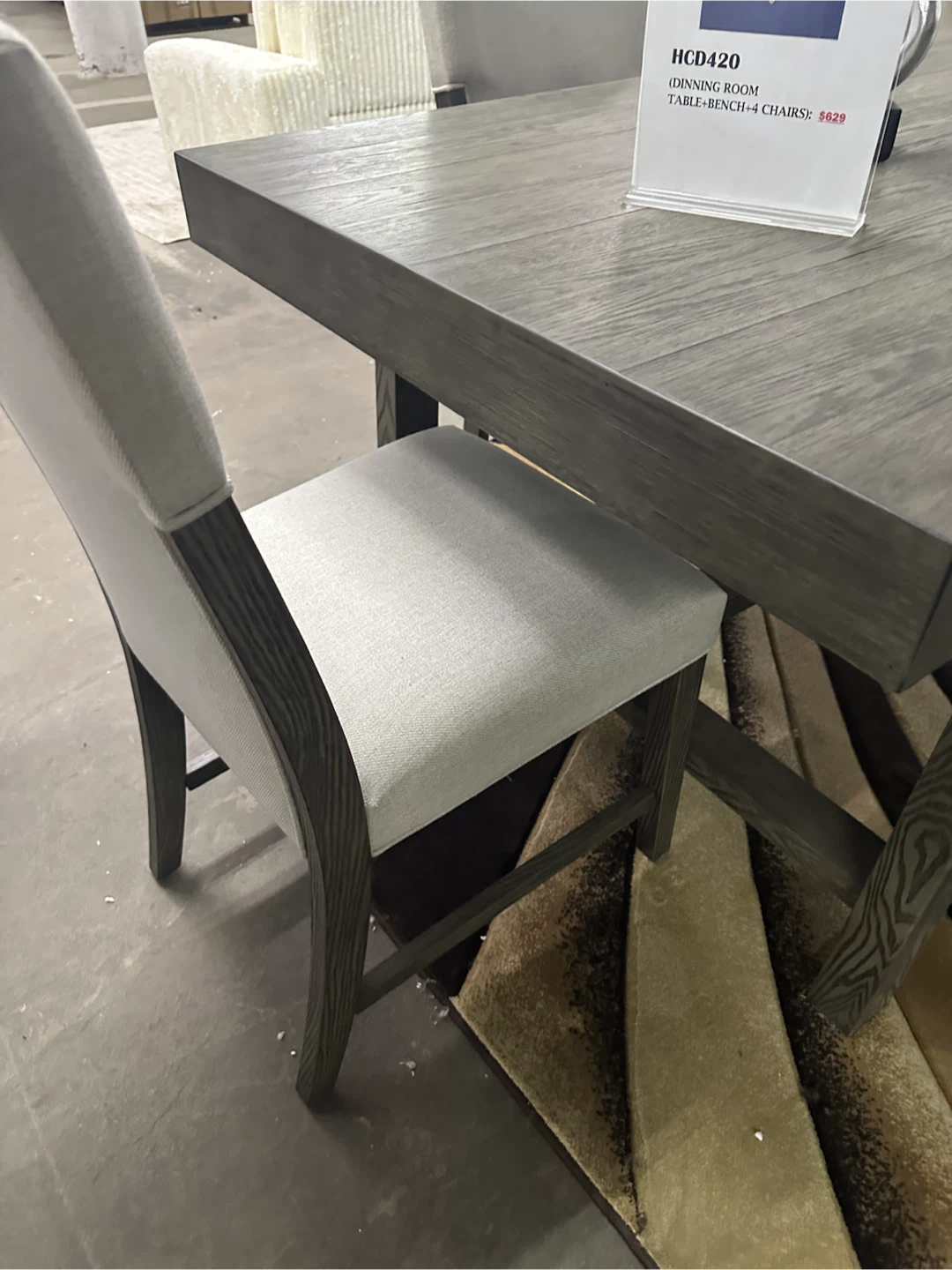 Dining Room Table, Bench, and 4 Chairs Set - photo 2