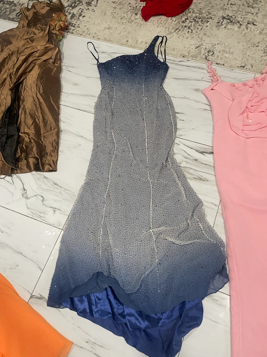 Sparkly  navy blue Ombre Mermaid Dress - photo 2