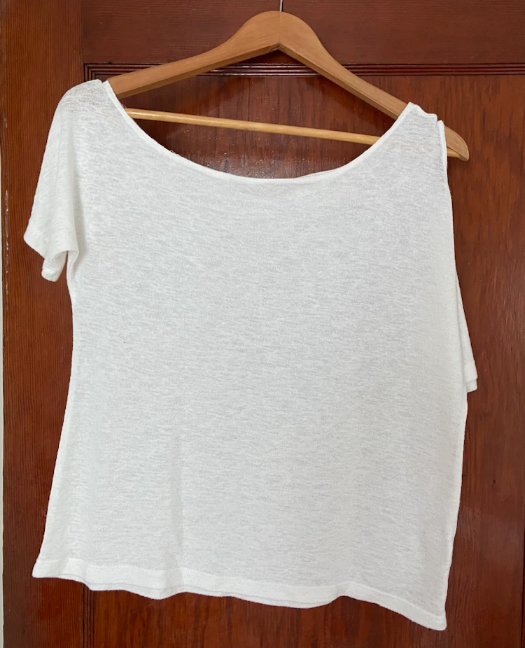 LNA White Cut-Out Top