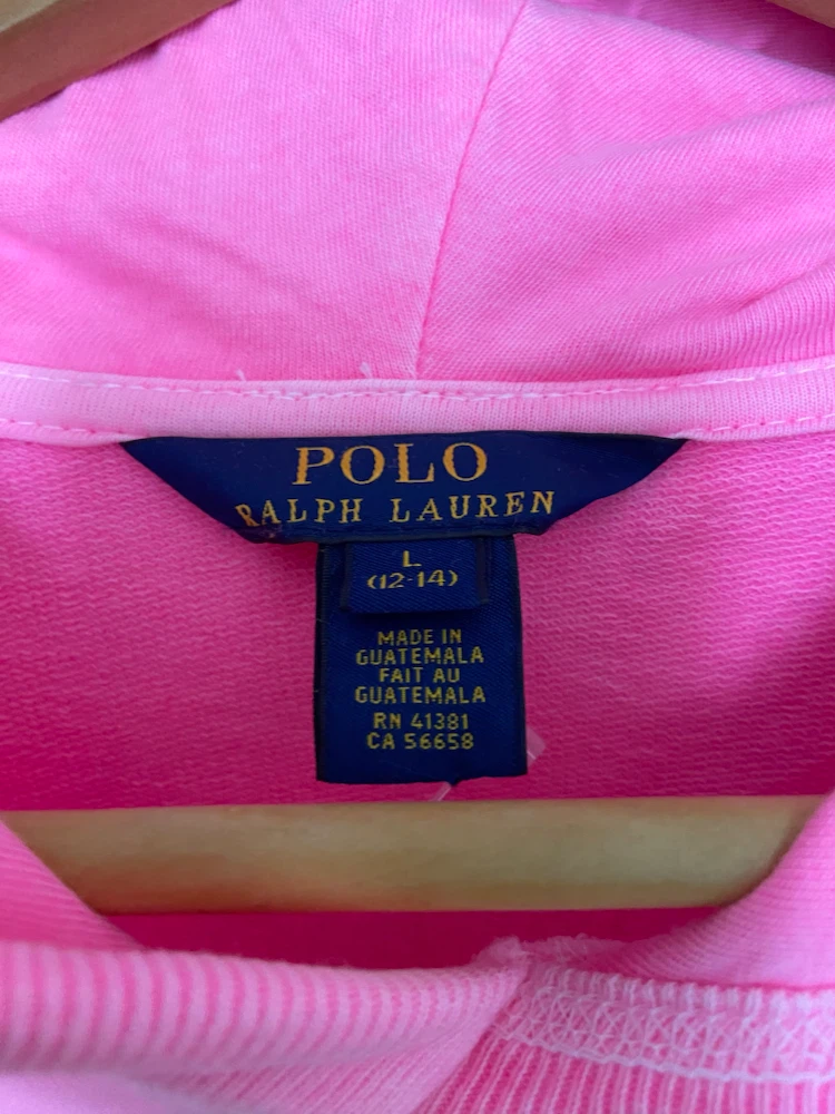 Pink Polo Ralph Lauren Hoodie Dress Size L (12-14) - photo 3