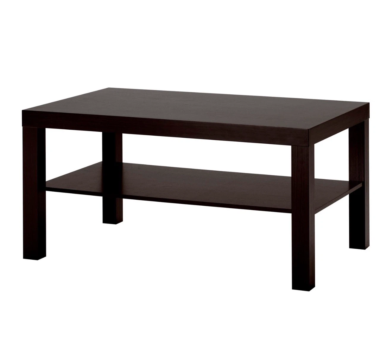 2 Black 2-Tier TV benches with 1 coffee table set - photo 2