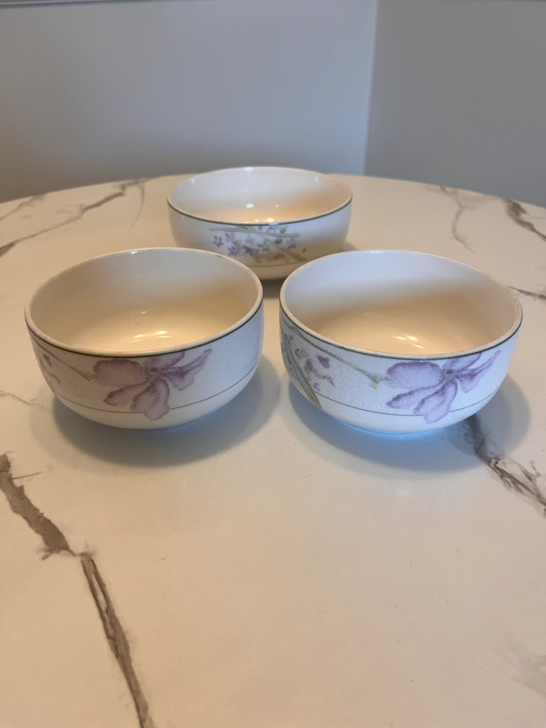 Set of 3 HAENDIGRAM Porcelain Bowls Floral Design - photo 3