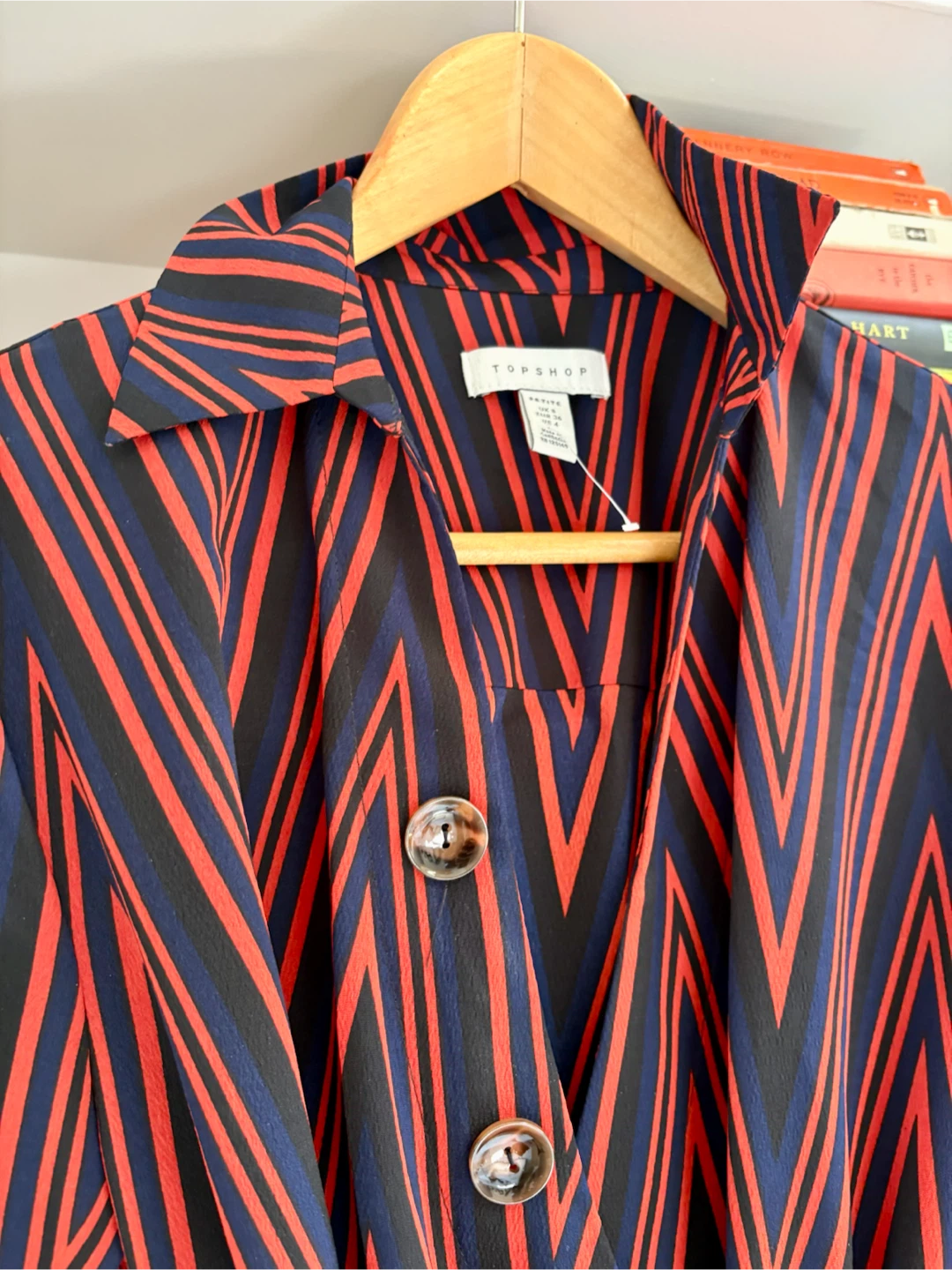 Topshop Chevron Print Belted Dress - photo 2