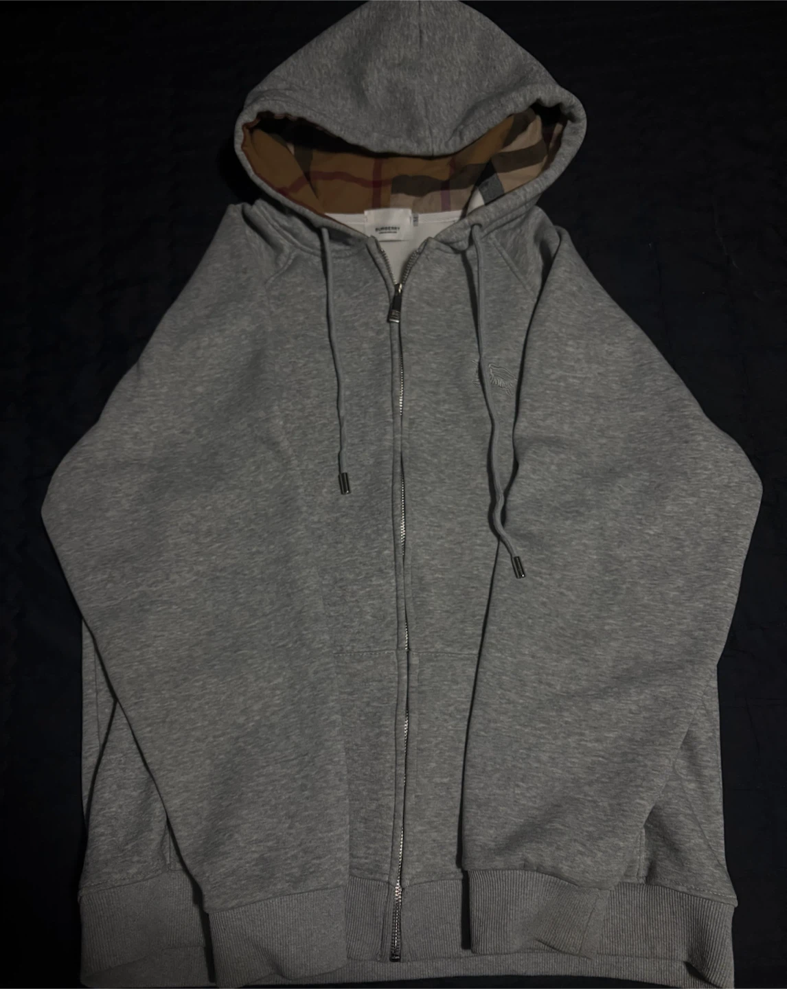 Grey burberry Zip-Up Hoodie - photo 2