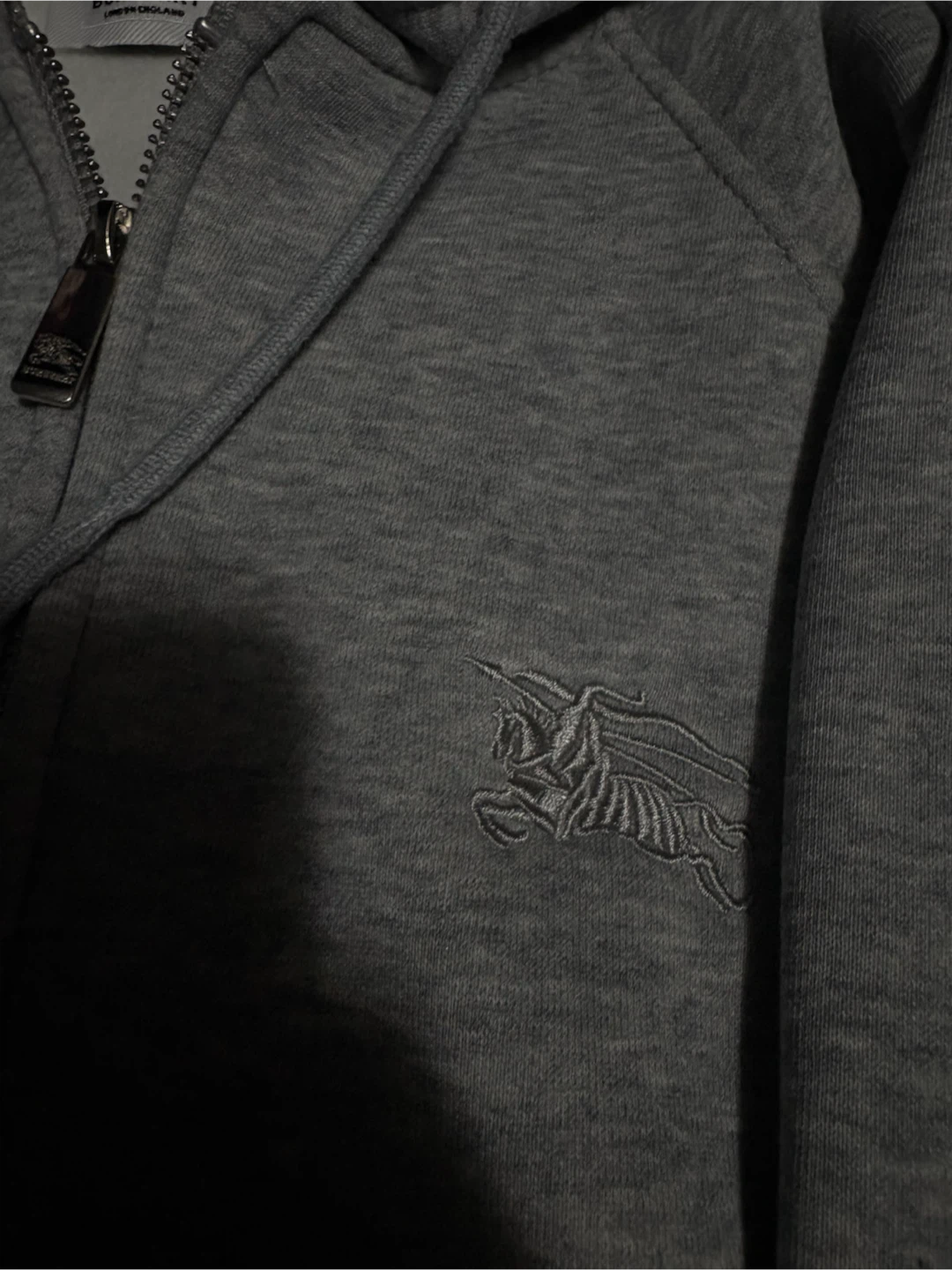 Grey burberry Zip-Up Hoodie - photo 4