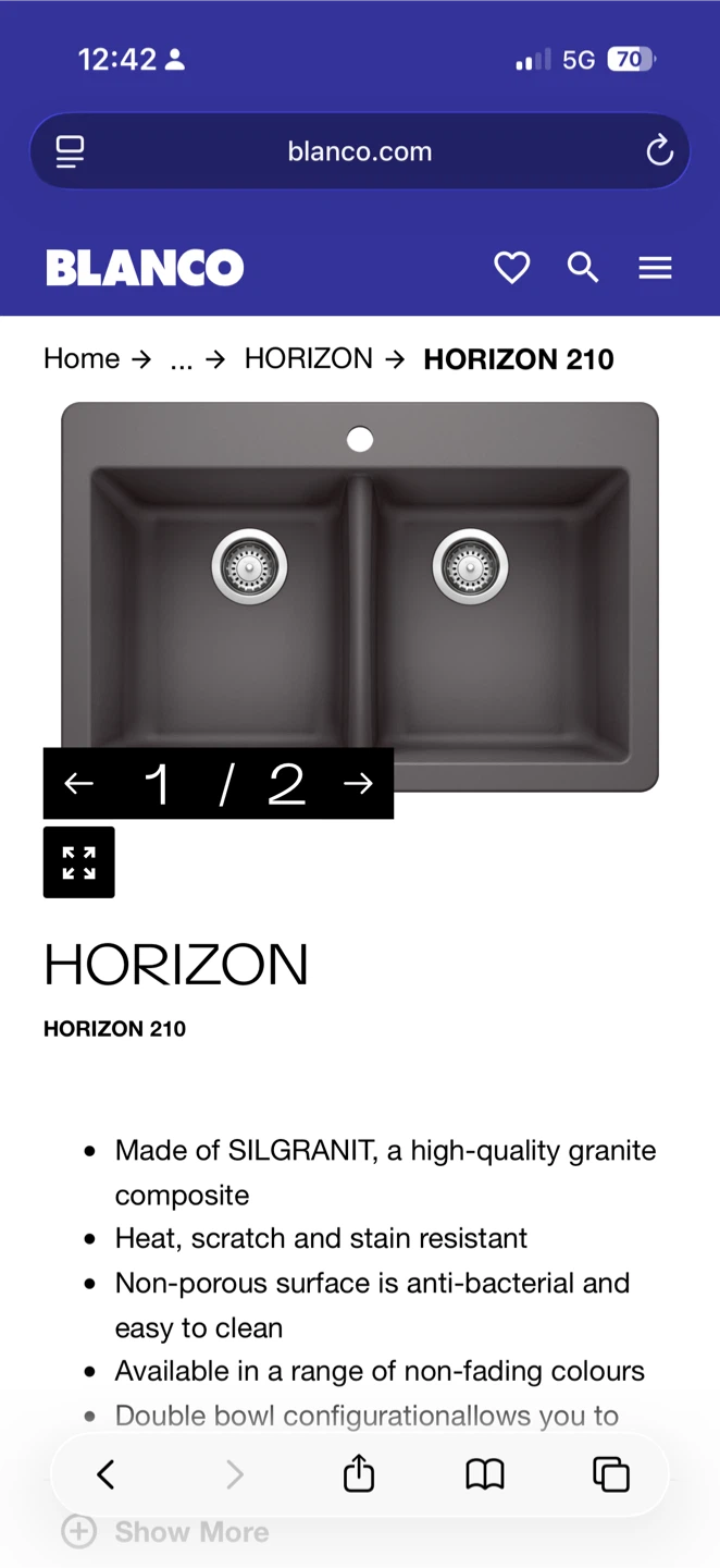 Blanco Horizon 210 Double Bowl Sink - photo 5