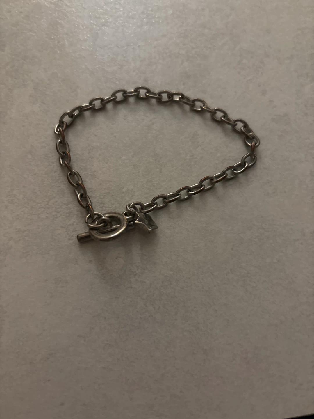 Silver Chain Bracelet with Star Charm