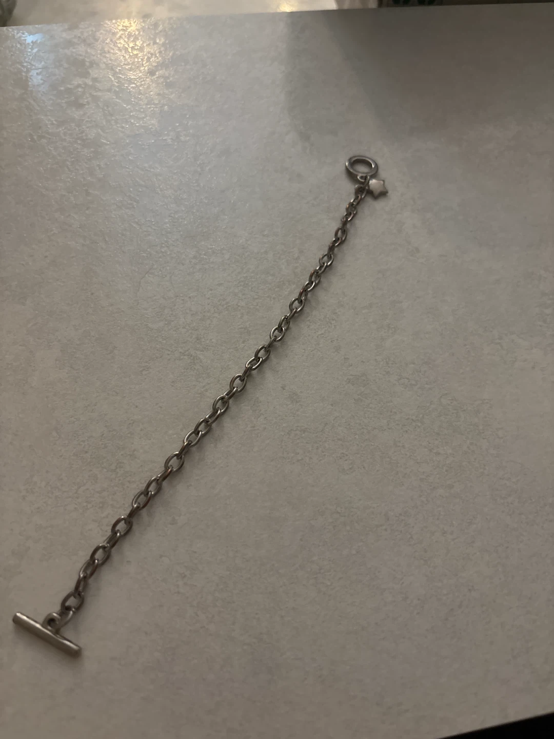 Silver Chain Bracelet with Star Charm - photo 2