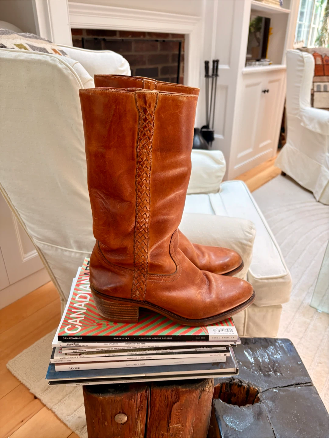 Brown Leather Cowboy Boots