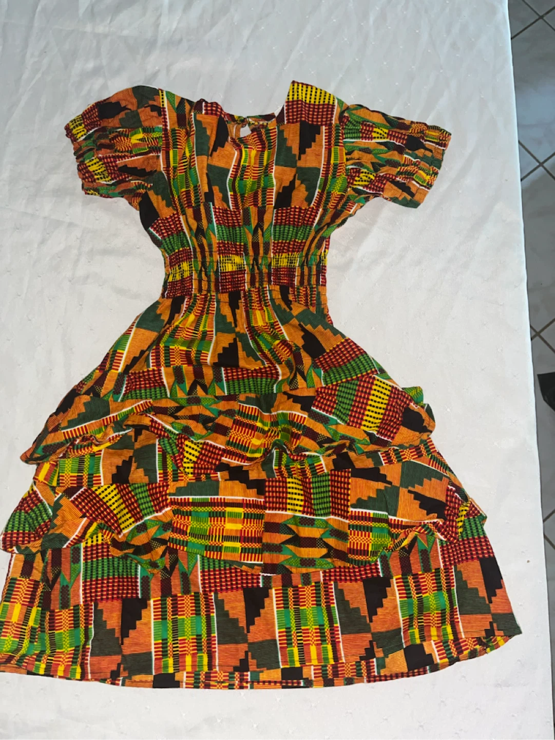 Girls' Kente Print Dress - Size 8T - photo 2