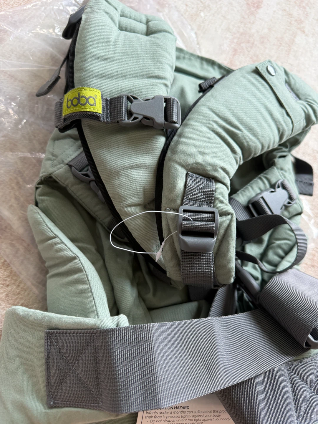 Boba X Linen Baby Carrier in Willow Green - photo 5