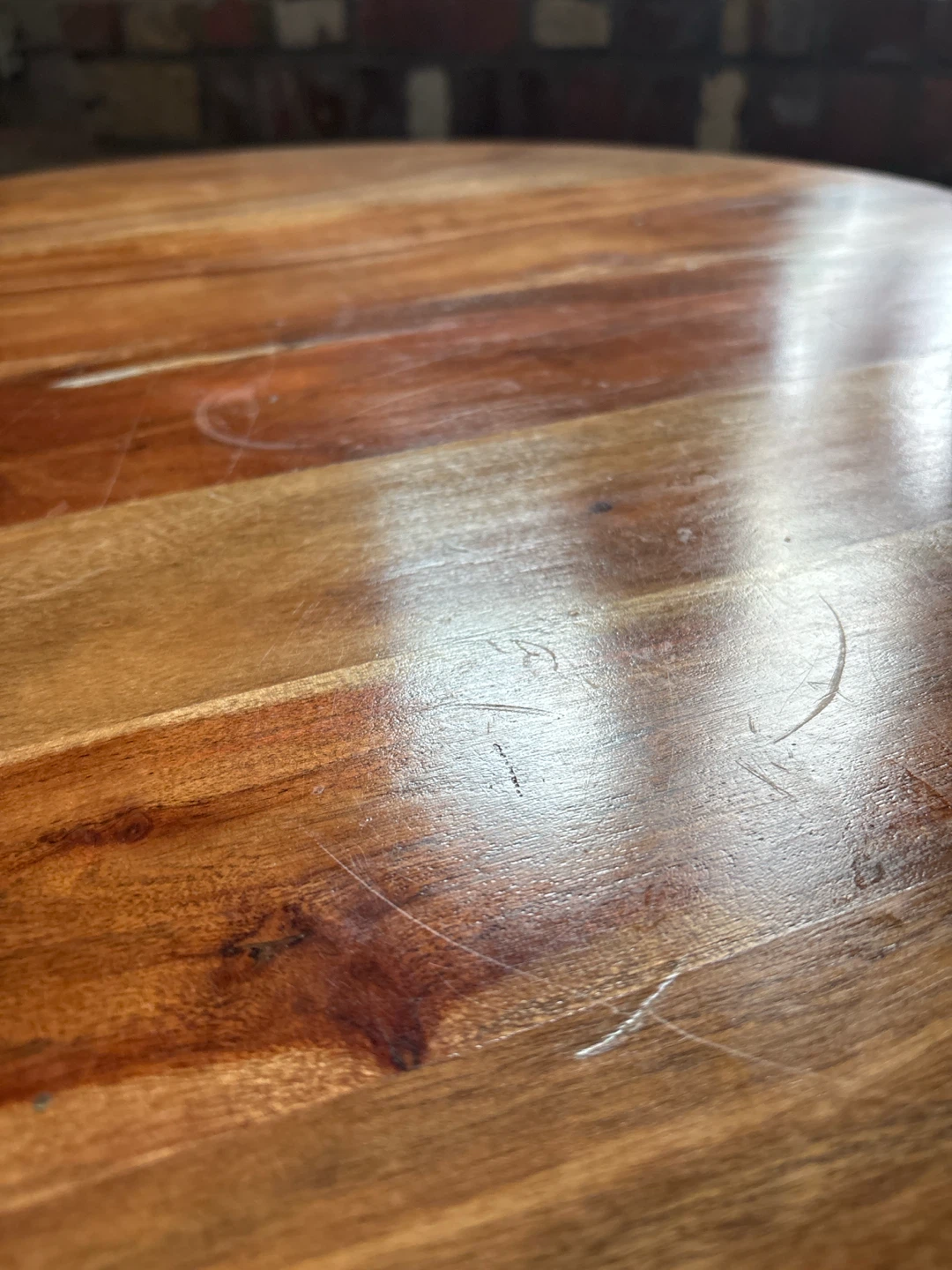 Round Wood Coffee Table - photo 2
