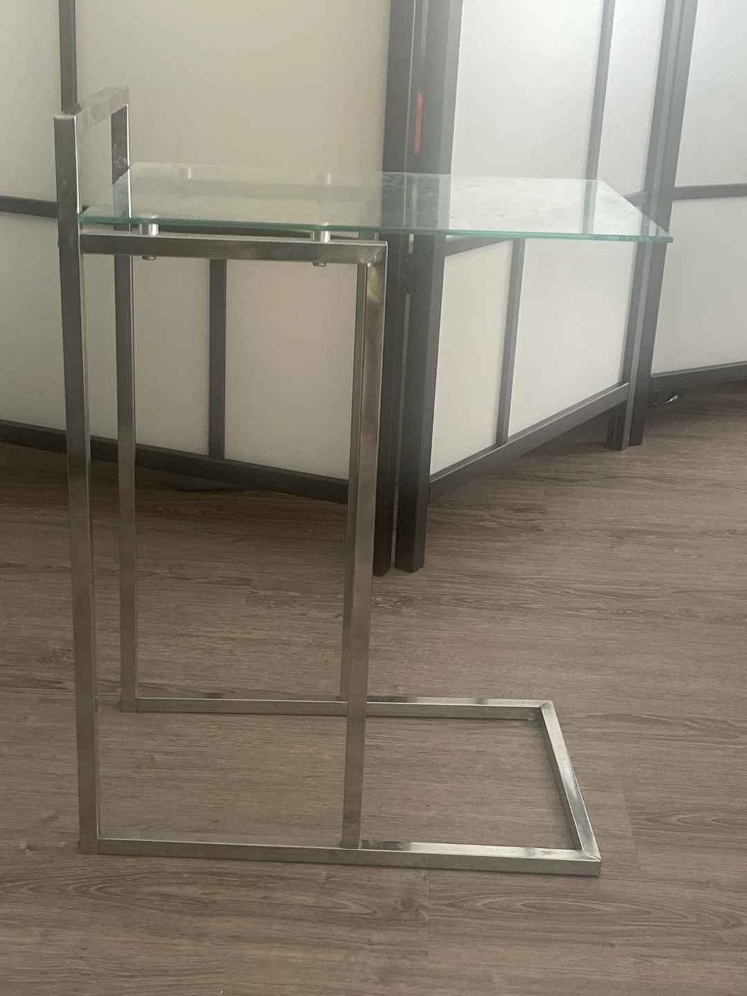 Glass and Metal Side Table - photo 2