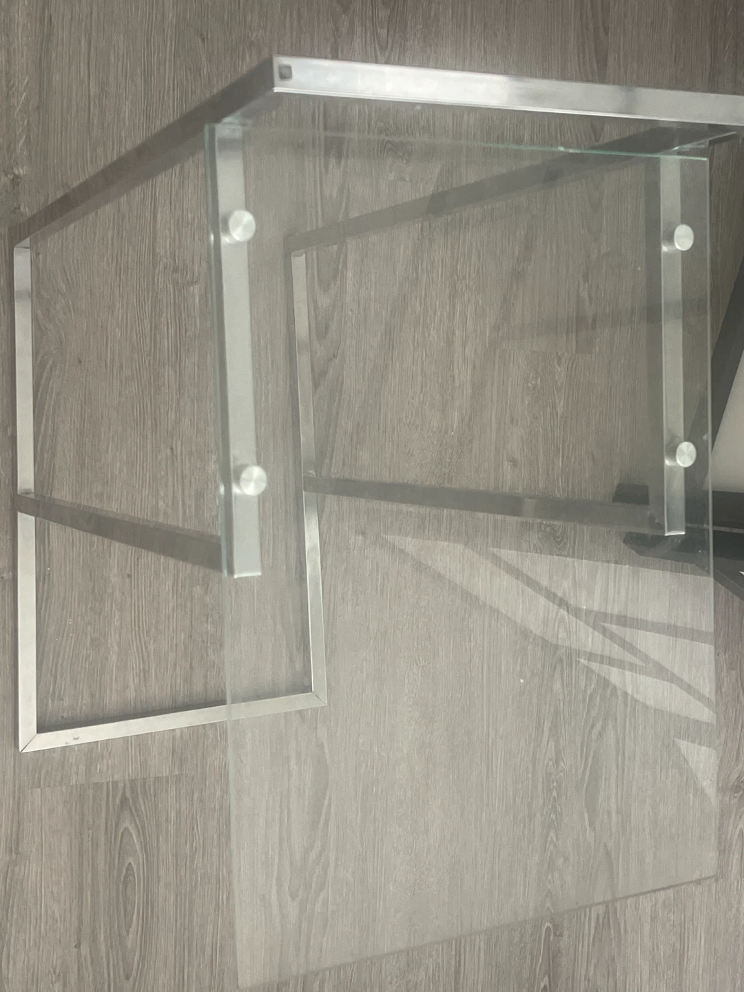 Glass and Metal Side Table - photo 3