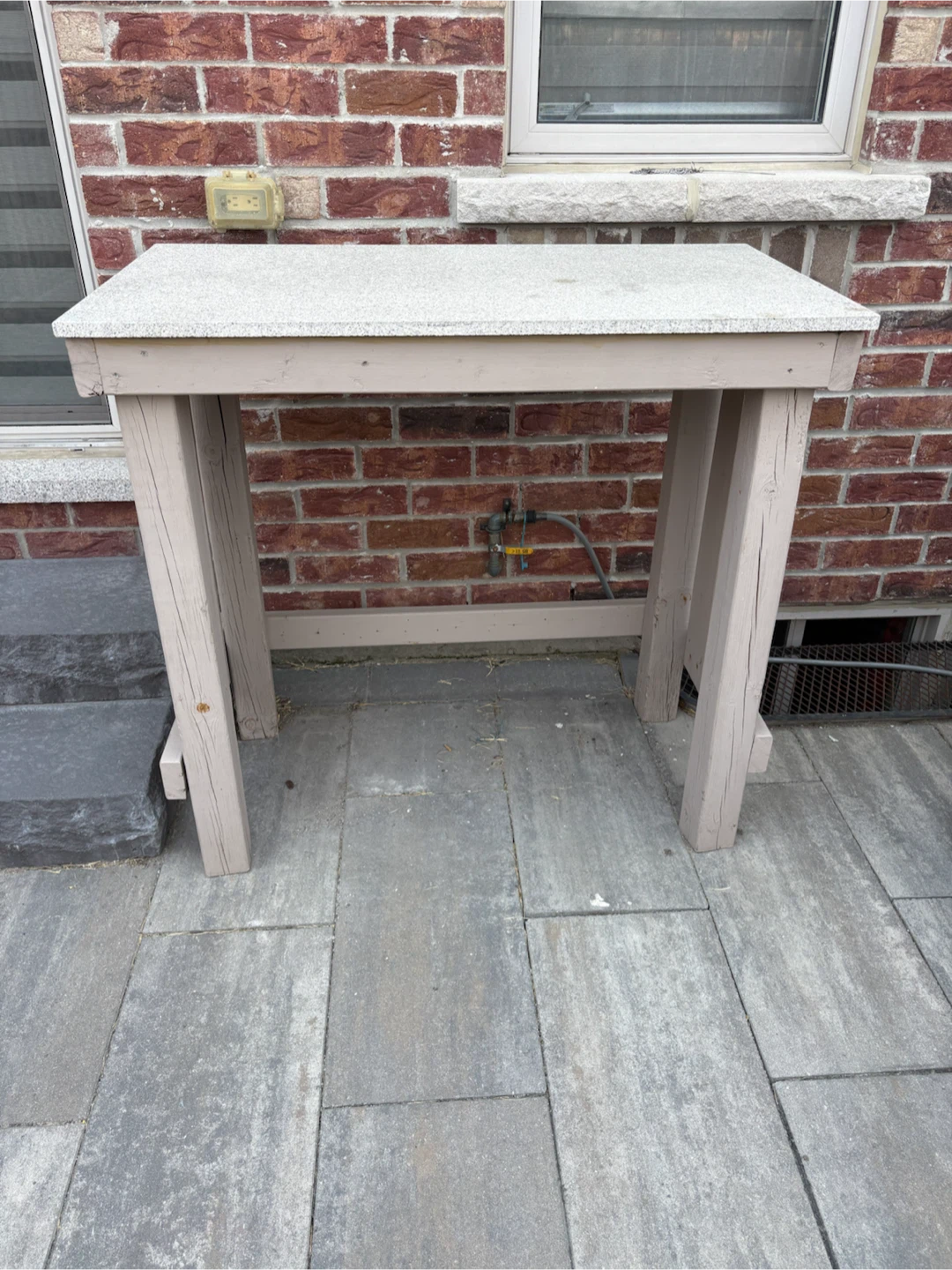 OUTDOOR GRANITE TOP TABLES PICK UP ASAP