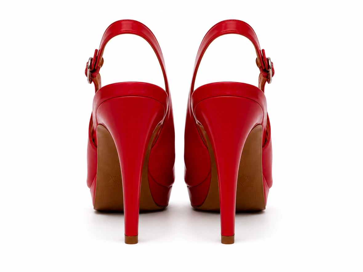 BCBGeneration Red Patent Peep Toe Slingback Heels – Women’s Size - photo 3