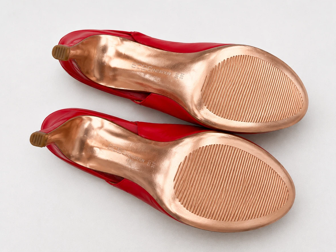BCBGeneration Red Patent Peep Toe Slingback Heels – Women’s Size - photo 5