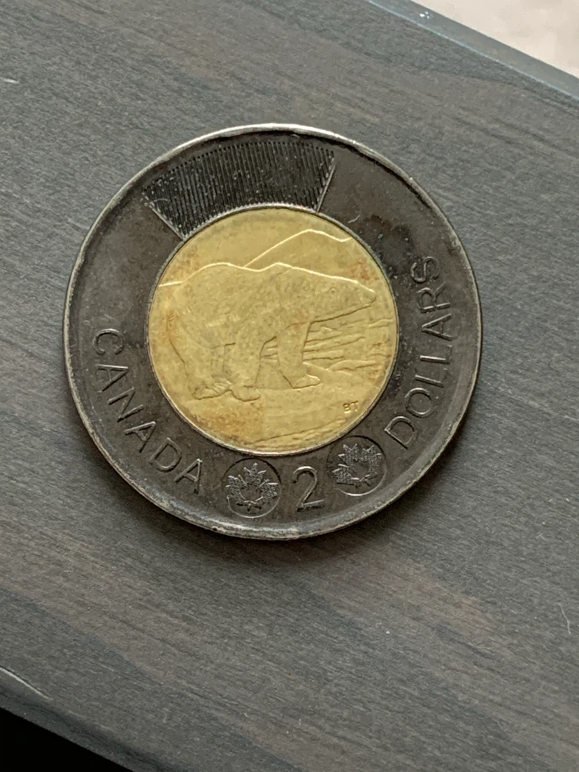 Black 2022 Canada Toonie (2 Dollar Coin)
