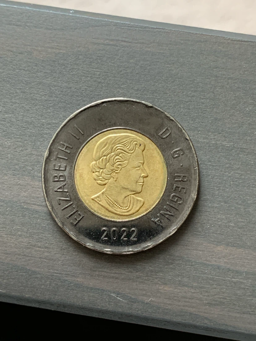 Black 2022 Canada Toonie (2 Dollar Coin) - photo 2