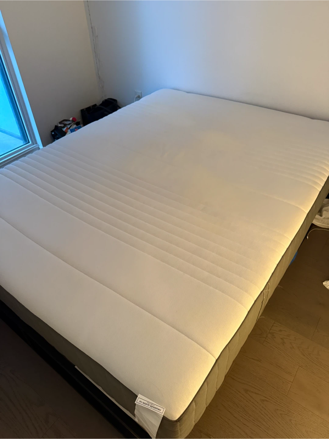 IKEA Haugsvar Queen Mattress and Zinus Bed Frame