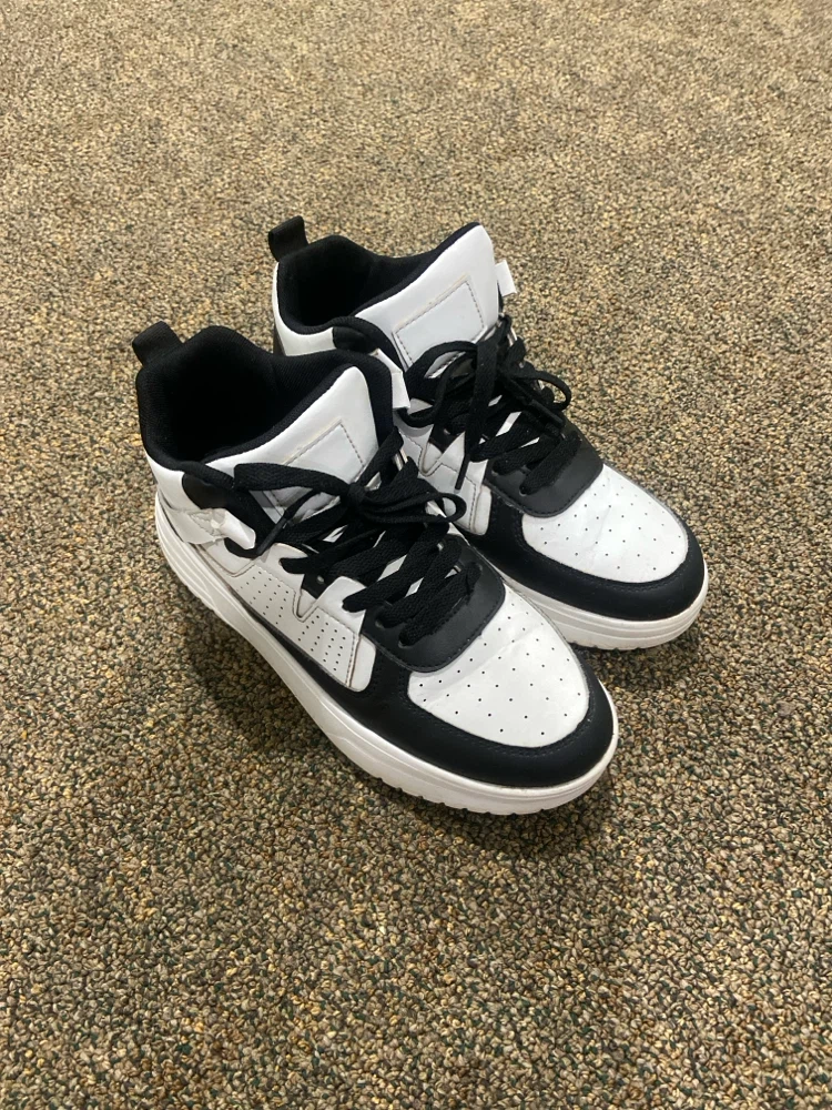 White and Black High-Top Sneakers - photo 3