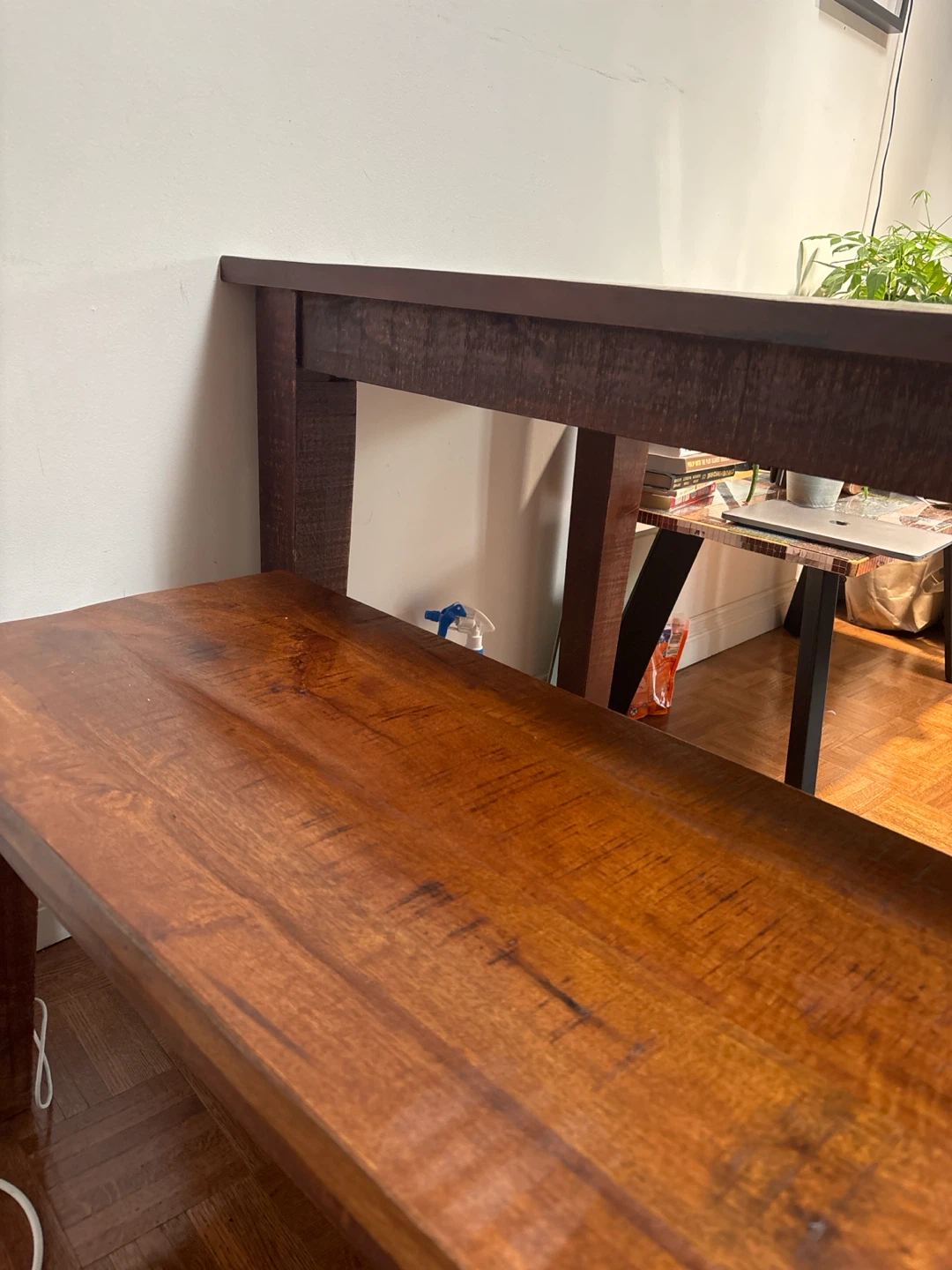 wood table plus bench - photo 2