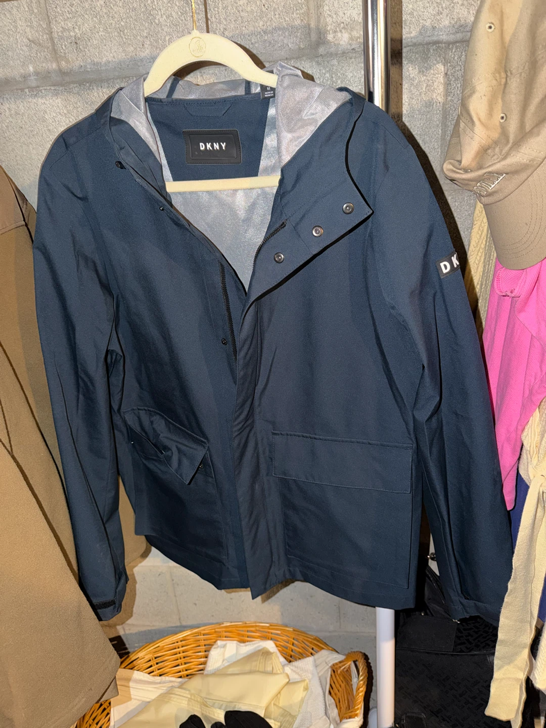 DKNY Navy Blue Hooded Jacket