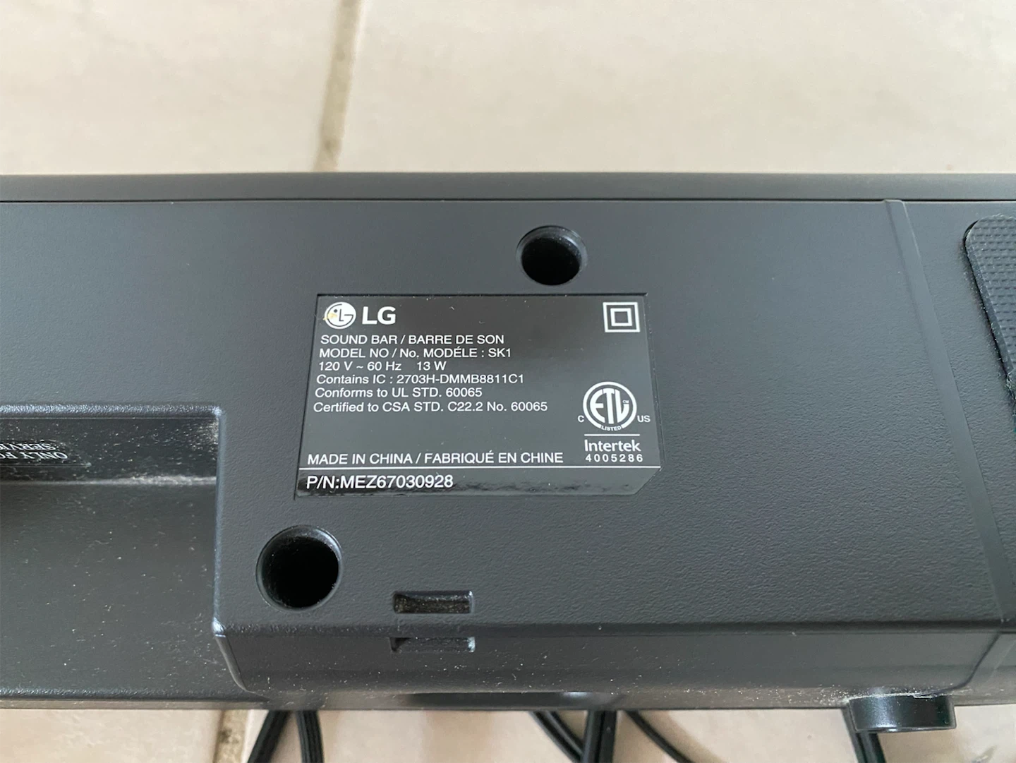 LG Sound Bar - photo 4
