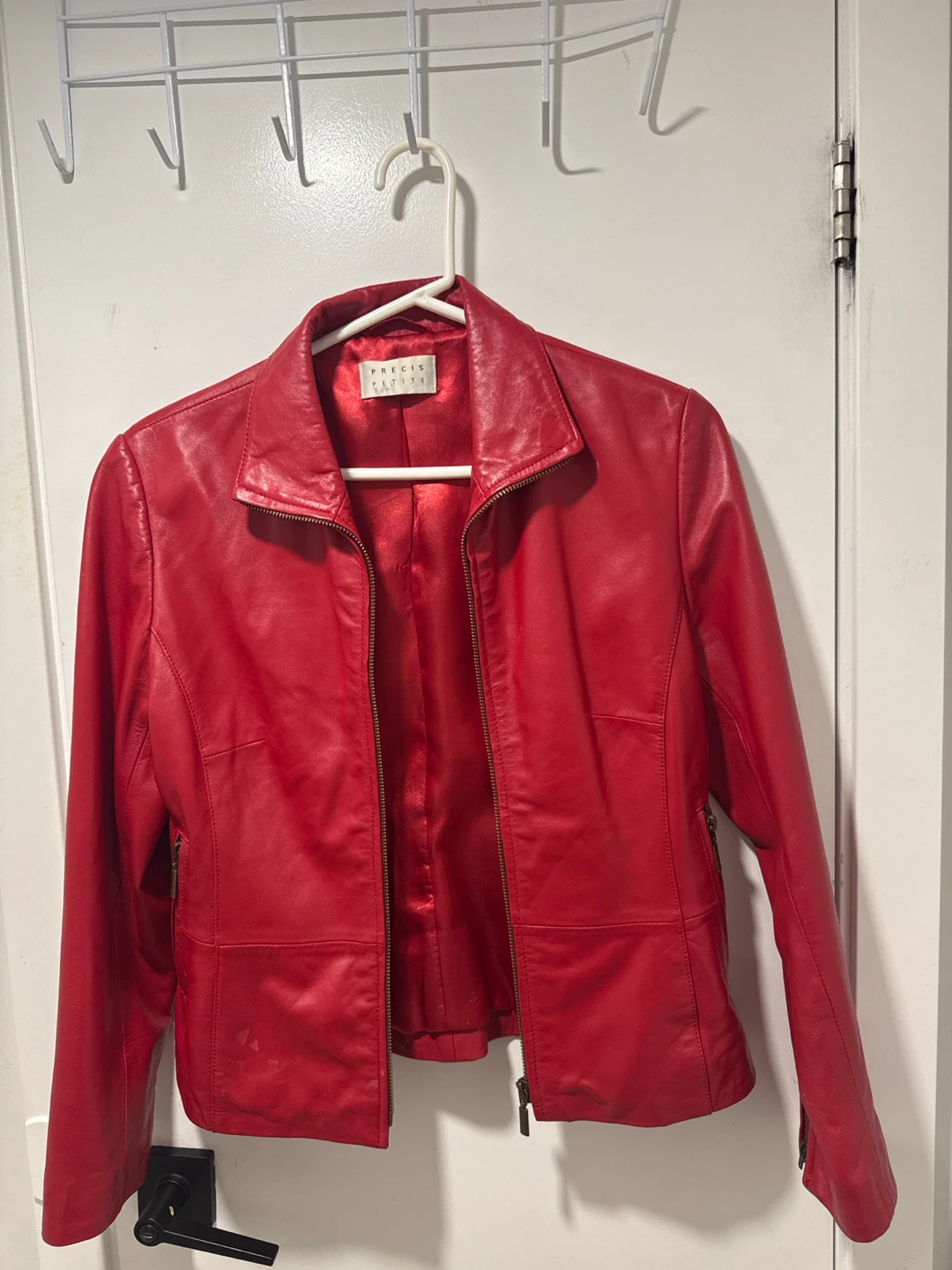 Precis Petite Red Leather Jacket - photo 2