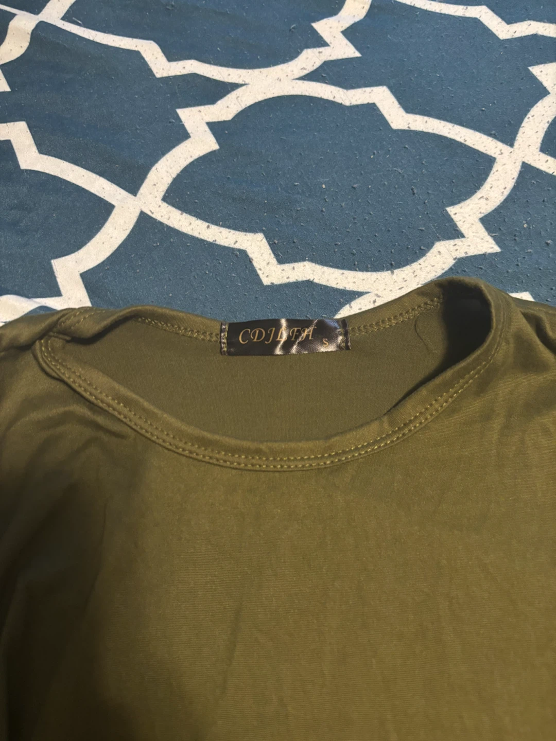 Olive Green Long Sleeve Midi Dress - photo 2