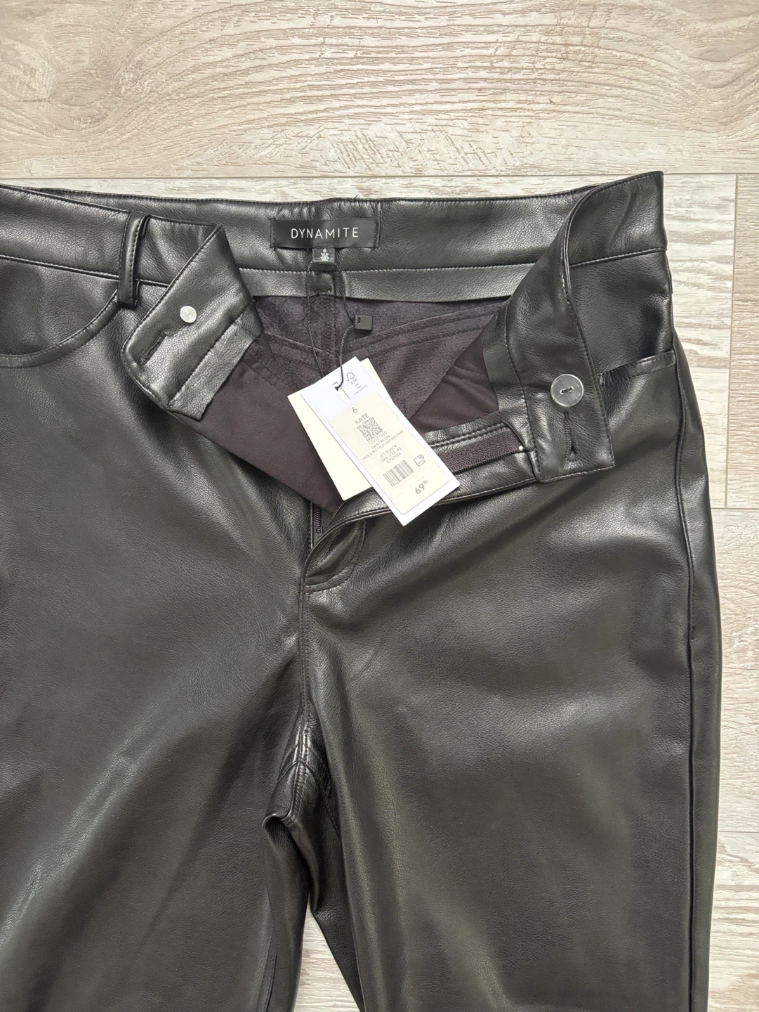 Dynamite Faux Leather Pants Black Size 6 - photo 3