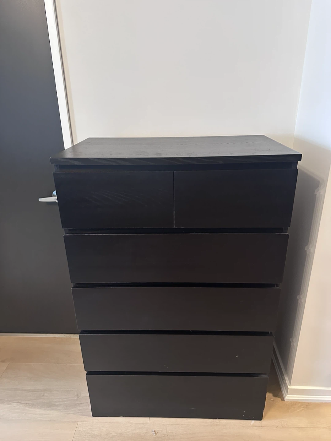 IKEA MALM 6-drawer Dresser, Black