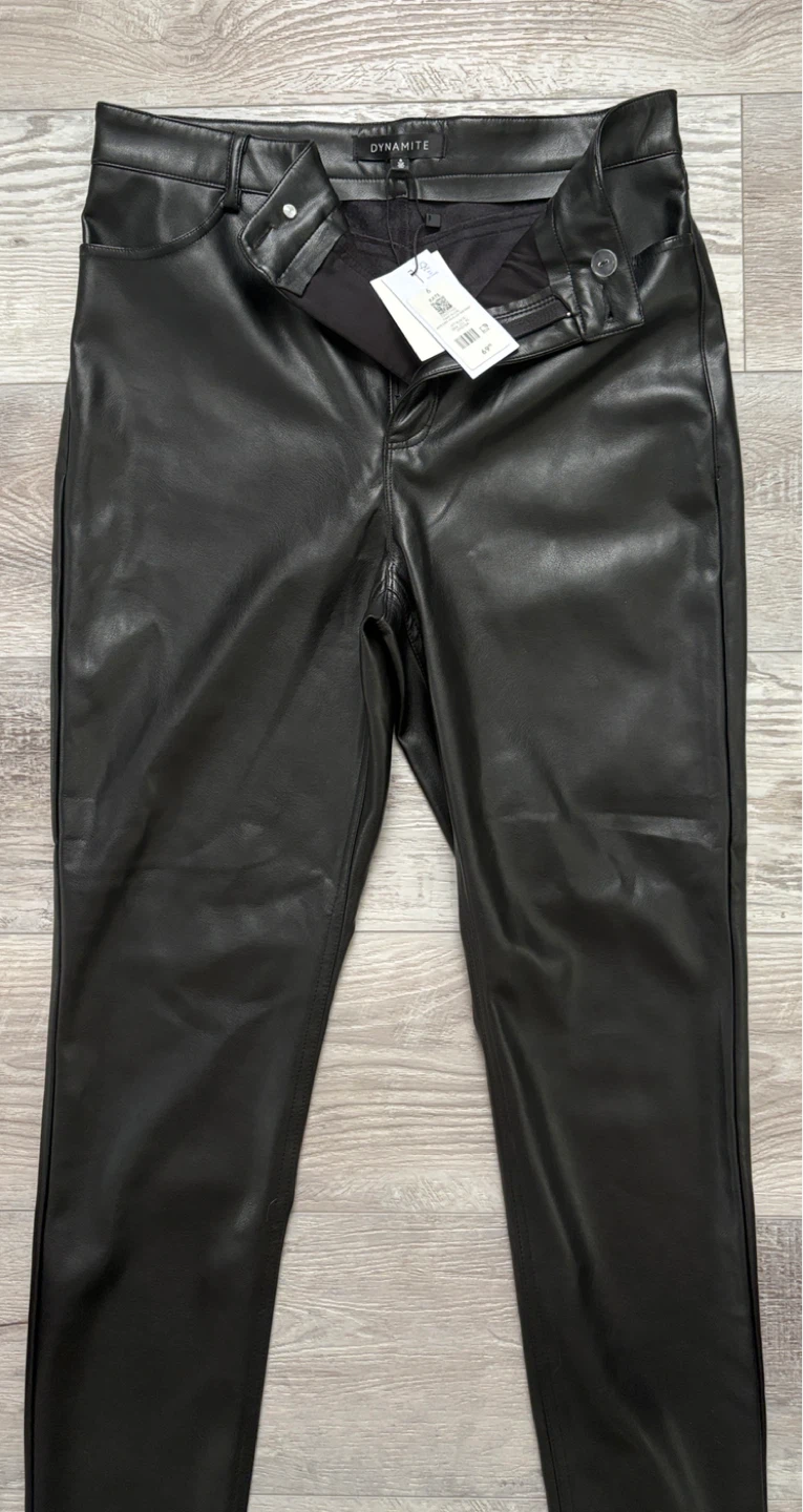 Dynamite Faux Leather Pants Black Size 6 - photo 5
