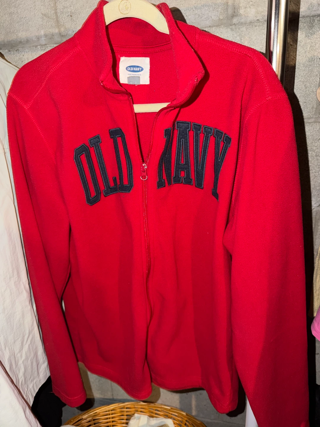 Old Navy Red Fleece Zip-Up Jacket - photo 2