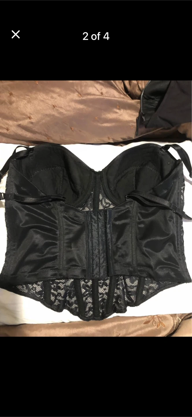 Valmont Black Lace Corset Style Top 40C - photo 2