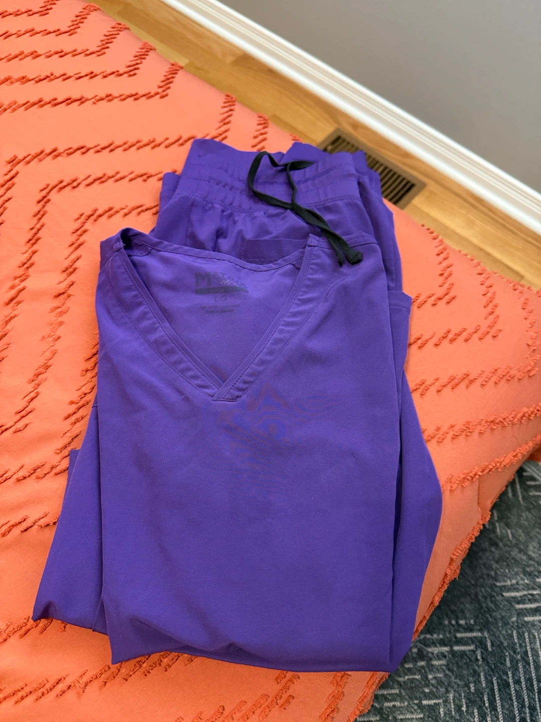 Matrix Scrub Set - Purple, olive , blue, light gray and seagreen