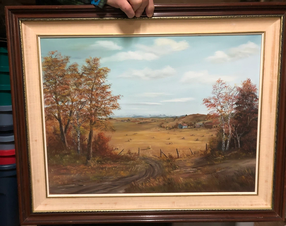 30” x 25” Framed Oil Painting Canadian Artist