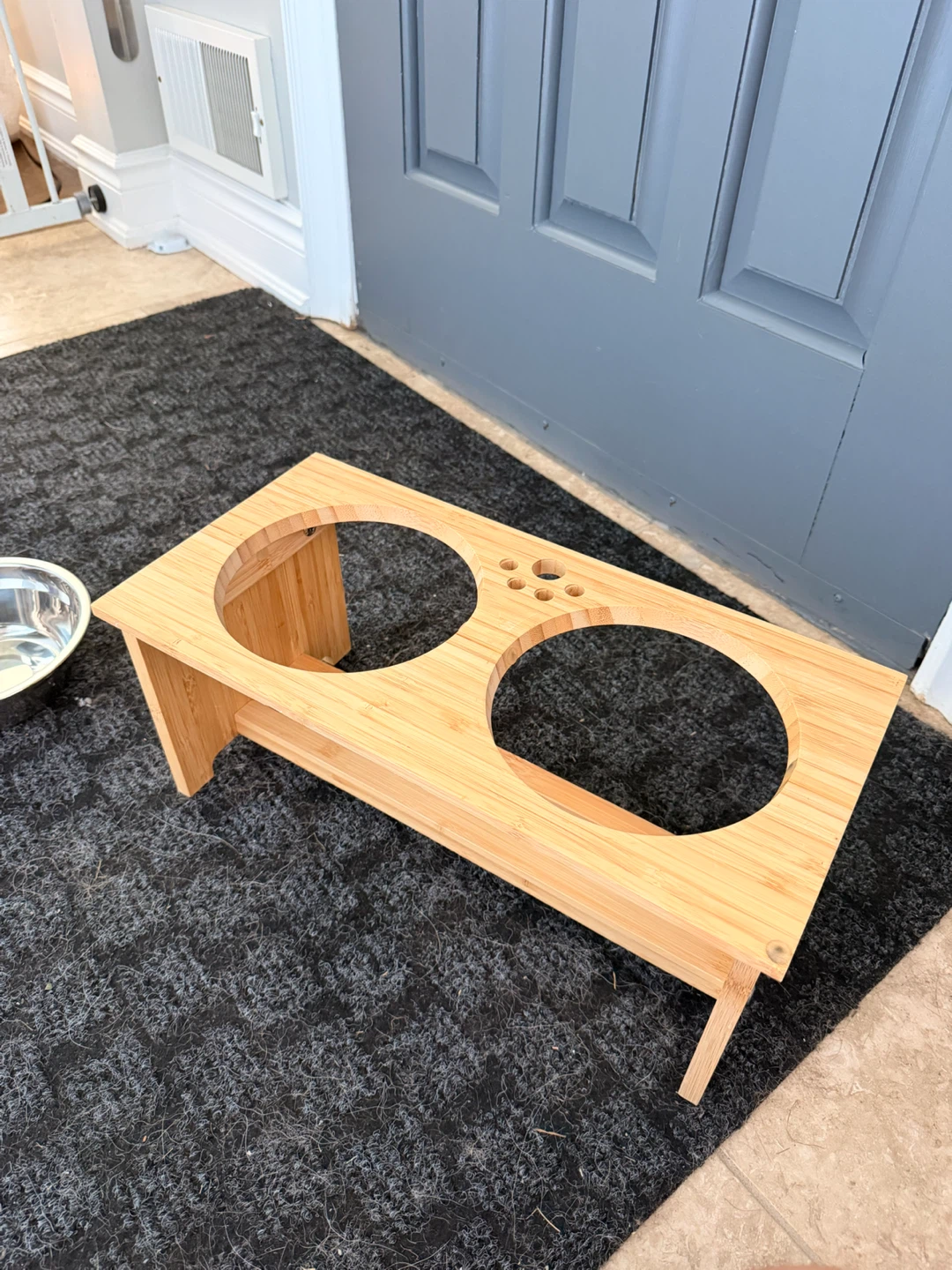 Bamboo Elevated Dog Bowl Stand with Stainless Steel Bowls - photo 3