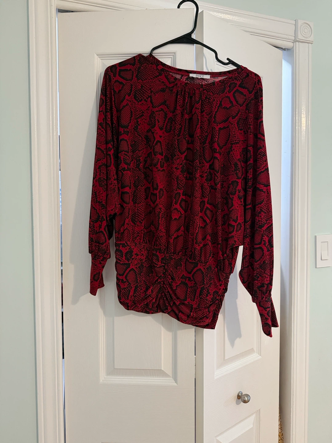 Red Snake Print Blouse - photo 2